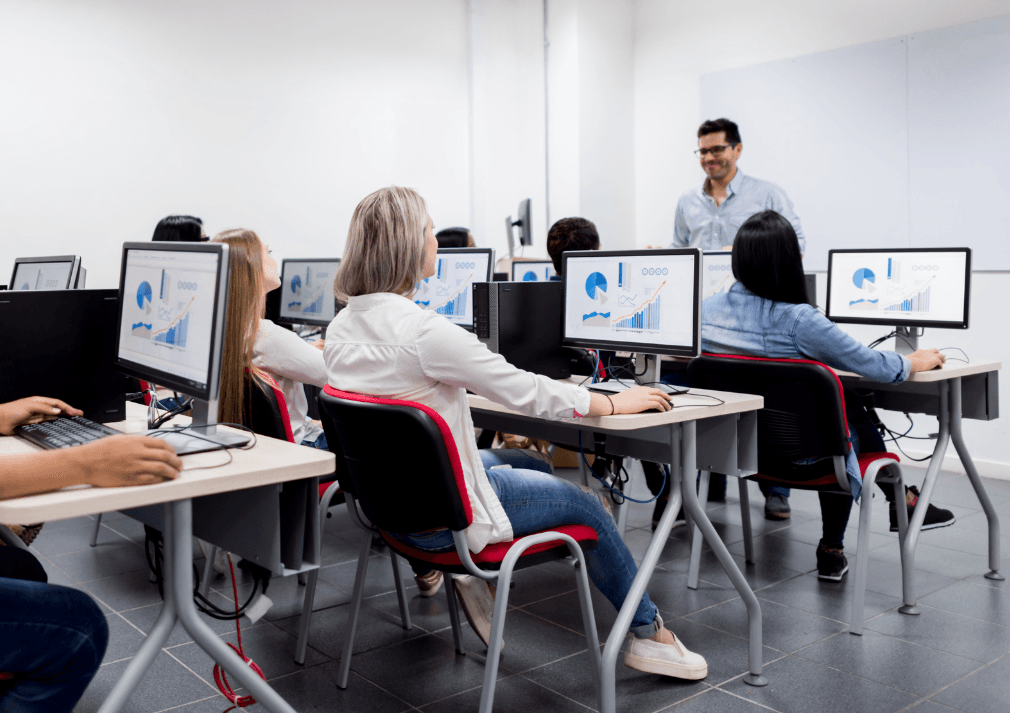 Team of volunteers working together